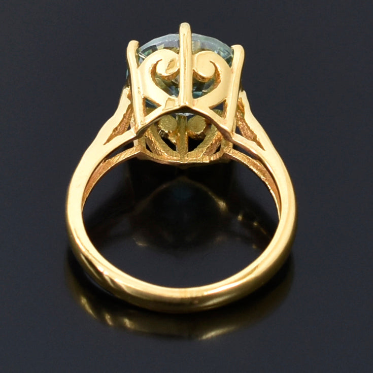 Blue Round Cut Ring