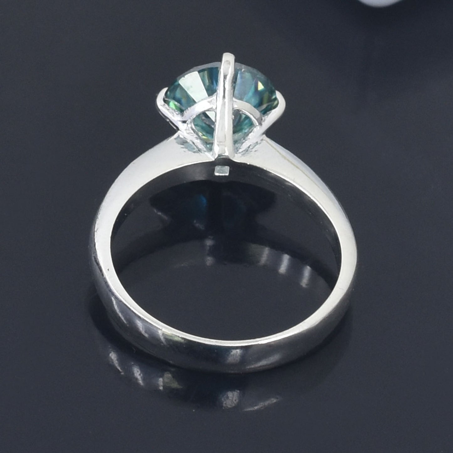 Blue Round Cut Ring