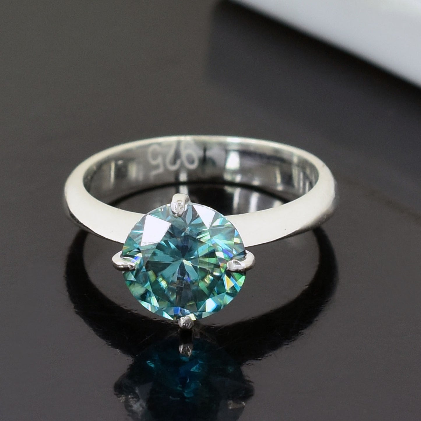 Blue Round Cut Ring