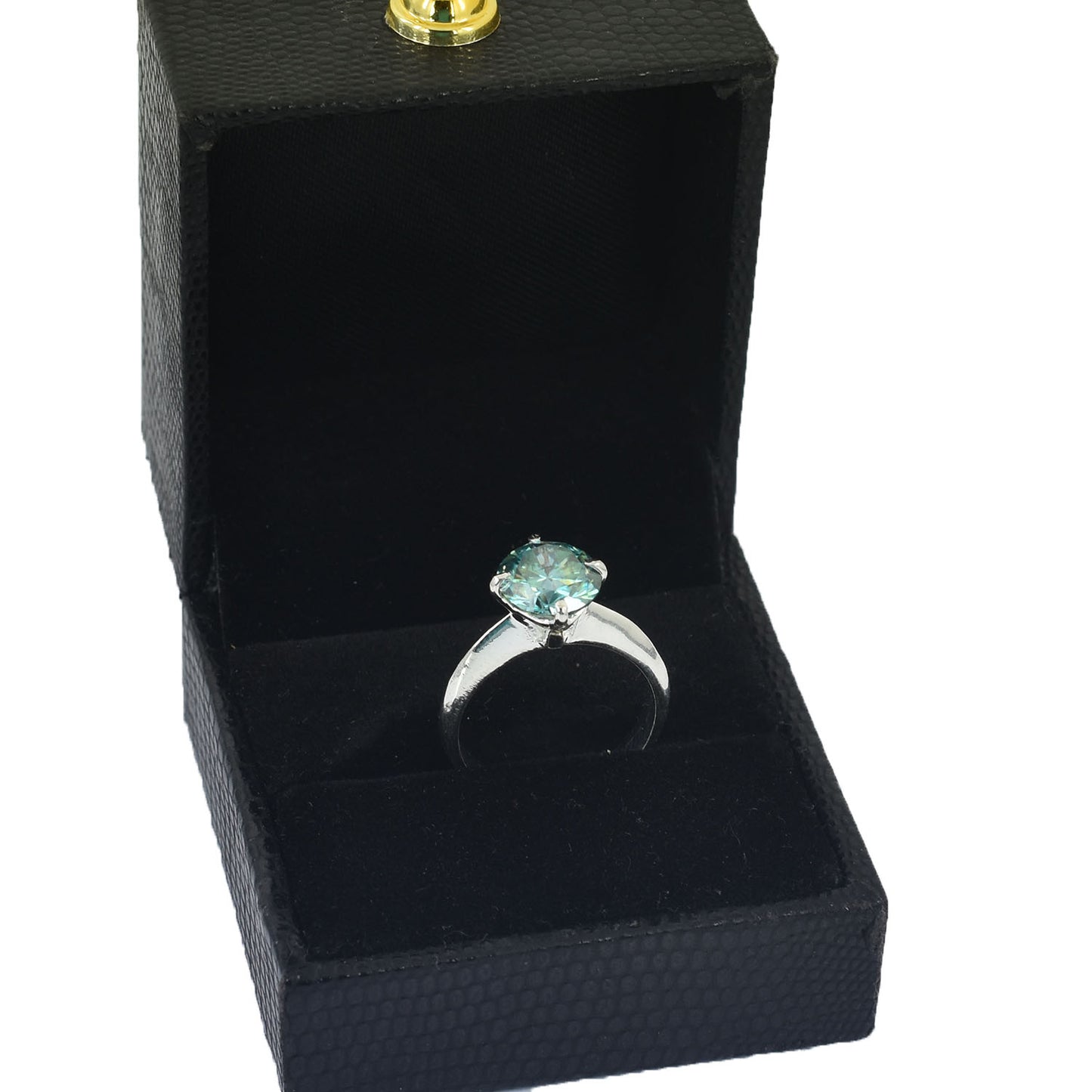 Blue Round Cut Ring
