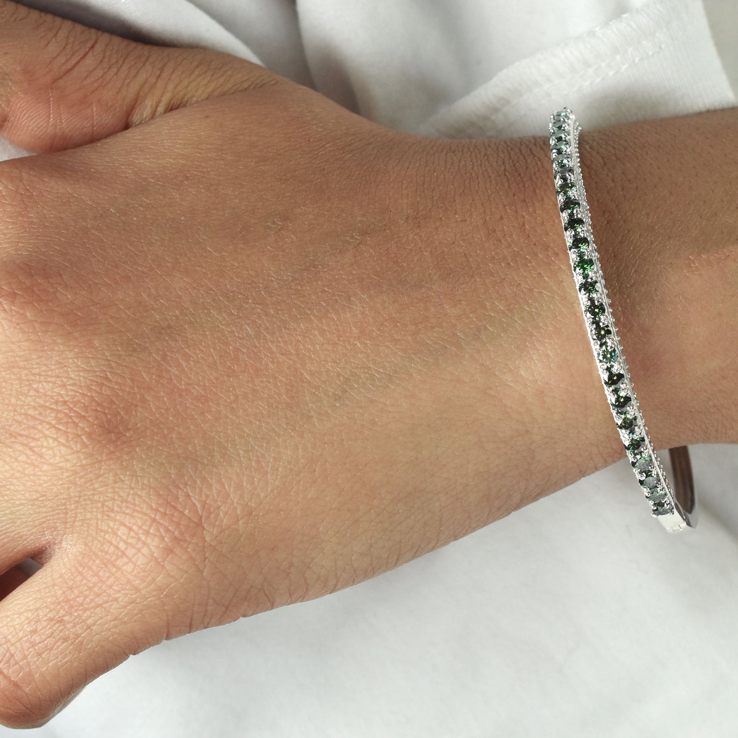 Green Round Cut Bracelet
